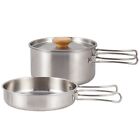Stainless Steel Portable Cooking Pots Camping Pot Set with Bag and Fast Heating
