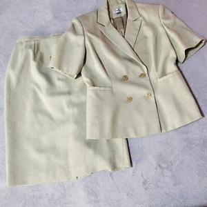 Vintage Emily 2-teiliges Set Blazer Anzug Rock Gr. 10 grün Career Service gefüttert  - Bild 1 von 11