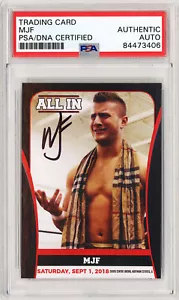 MJF 2018 ALL IN AEW WRESTLING HIGHSPOTS SIGNED ROOKIE RC *PSA AUTHENTIC AUTO* - Picture 1 of 2
