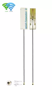 DualBand 2.4/5.8GHz PCB Antenna 3dBi I.PX4 coaxialcable max.30cm50Ω e.g. Laptop - Bild 1 von 5