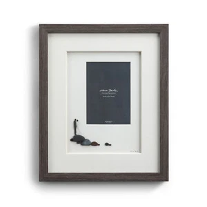 From This Moment Classic White 17 x 14 Glass Pebble and Wood Art Photo Frame - Picture 1 of 1