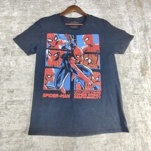 Camiseta Marvel Spider-Man Adulto Talla M Negra Gráfica Cuello Redondo Manga Corta - Imagen 1 de 9