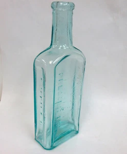 Embossed Medicine Bottle 'Dr. Pierce's Favorite Prescription'  Aqua Glass 8" - Picture 1 of 7