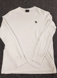 Camiseta Paul Smith PSS Hombre Mediana Blanca Manga Larga Logo Cebra - Imagen 1 de 8