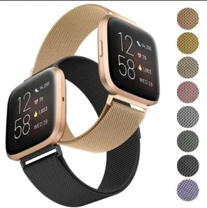 For Fitbit Versa 3 4 Sense 2 1 Lite Band Milanese Stainless Magnetic Watch Strap - Picture 1 of 32