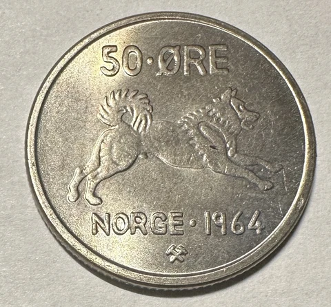 1964 Norway 50 Ore UNC Cover
