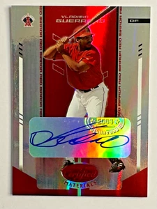 Vladimir Guerrero 2004 Leaf Certified Materials RED MIRROR AUTO Angels #'d /50 - Picture 1 of 2