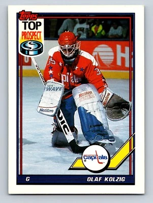 Olaf Kolzig 1991-92 Topps #290 Washington Capitals - Image 1 of 2