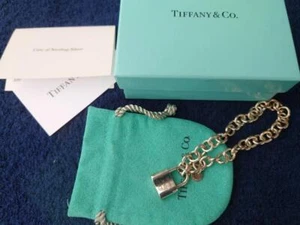 Tiffany & Co. 1837 Padlock Bracelet Sterling Silver Chain Link w/ Box Gift - Picture 1 of 8
