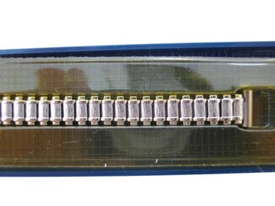 Correa de reloj Speidel expansión metal blanco 6 mm lengüeta 5 1/4 pulgadas 1760/01 R Euroflex Foto 1 de 4