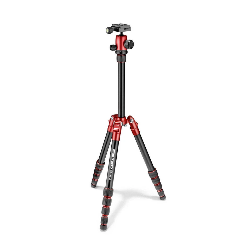 Manfrotto MKELES5RD-BH Lightweight Tripod with Ball Head Red - Image 1 of 1