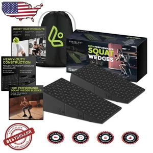Squat Wedges Block Pair 7° Incline EVA Deep Strength Training - Picture 1 of 10