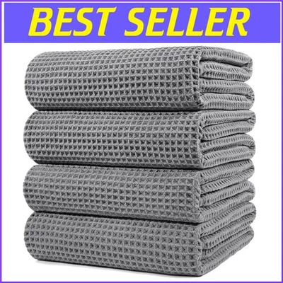 Juego de toallas de baño de microfibra de gran tamaño - 30" x 60" de secado rápido y sin pelusa - Paquete de 4 Foto 1 de 4