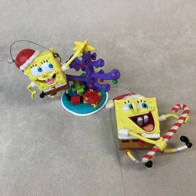 Lot Of 2 2010 American Greetings Spongebob Squarepants Christmas Tree Ornaments. - Image 1 of 4