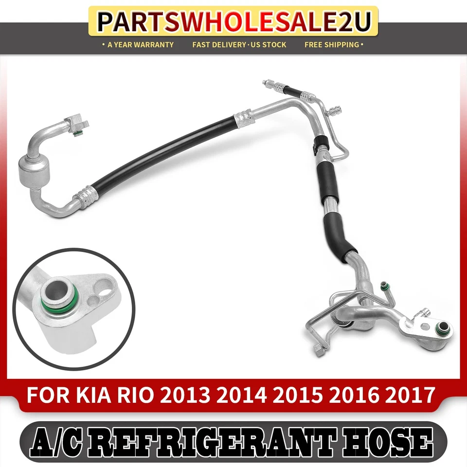 Conjunto de manguera de línea líquida y succión de aire acondicionado para Kia Rio 2013 2014 2015 2016 2017 Foto 1 de 4