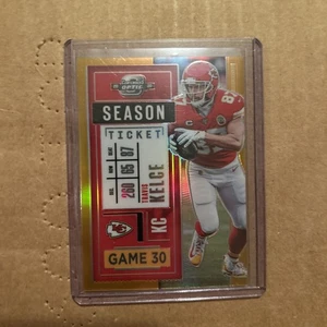 TRAVIS KELCE 2020 PANINI CONTENDERS OPTIC SEASON TICKET ORANGE PRZM 40/50 RARE! - Bild 1 von 5