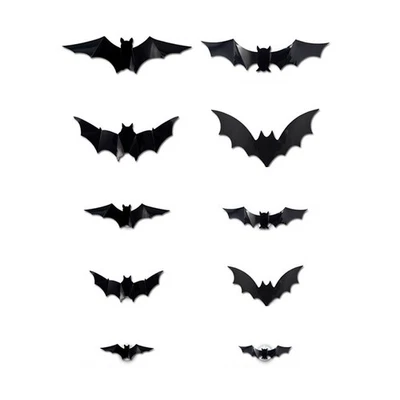 LED Bat Wall Decor Light-up Bat Stickers LED Bat Stickers PVC Bat Decals - Image 1 of 4