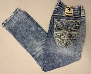 Rock Revival Men’s Garlen Straight Collector Edition 737/800 Distressed Jeans 36 - Picture 1 of 8