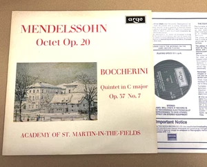 ZRG 569 Mendelssohn Octet Op. 20 Boccherini Quintet in C Neville Marriner ASMF - Picture 1 of 2