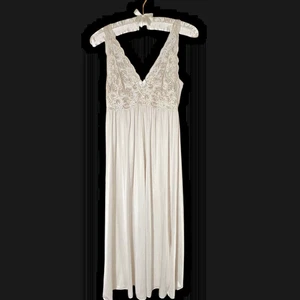 Maxi Camisón Babydoll Corpiño de Encaje Satinado Marfil Shadowline de Colección Se Ajusta a S - Imagen 1 de 8