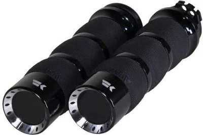 Empuñaduras de turbina Khrome Werks - Cojín de aire - Negro Motocicleta Bicicleta de calle 500230 Foto 1 de 3