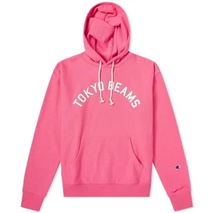 Champion X Tokyo Beams Popover Hoodie Pink Men's Pullover Size Medium/Large - Picture 1 of 13