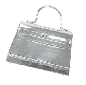 Vintage Hermes Paris Kelly Bag Pill Case Necklace Top SV925 Sterling Silver Used - Picture 1 of 10
