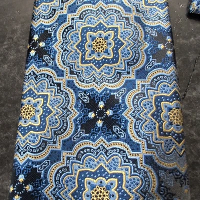 Steve Harvey Blue Geometric Tie - Image 1 of 4