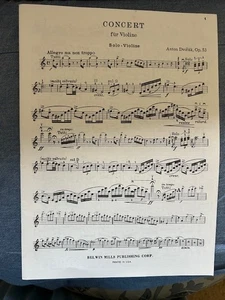 Dvorak Violin Concerto in a minor, Opus 53, Kalmus - Picture 1 of 4