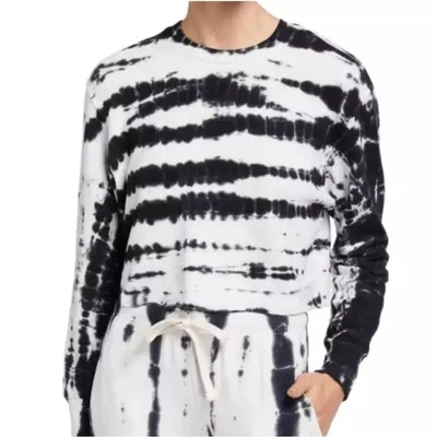 NUEVO CON ETIQUETAS Monrow OVERSIZE Supersoft Painter 100% Algodón Sudadera XS Crop Top Foto 1 de 4