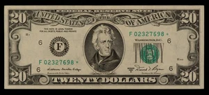 FR 2074-F* $20 1981 A Federal Reserve Note US - Star Note - VF/XF - SKU-CA1891 - Picture 1 of 2