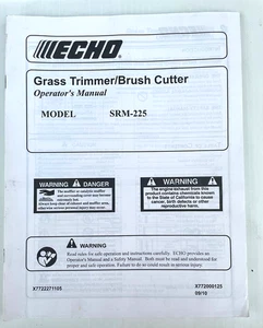 Cortadora de césped/cepilladora Echo modelo SRM-225 manual de operador X772000126 - Imagen 1 de 1