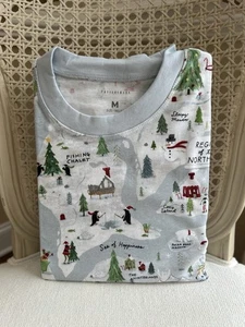 Pottery Barn North Pole Adult Christmas Pajama Set Size MEDIUM NWOT OB - Picture 1 of 5