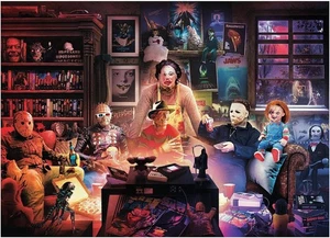 Halloween Spooky Gothic Horror Night Watch Party 1000-Piece Jigsaw Puzzle - Picture 1 of 3