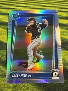 2021 Donruss Optic Casey Mize RC #39 Silver Prizm SP Tigers Rated Rookie - Picture 1 of 2