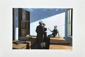 EDWARD HOPPER - Conference at Night - signed, numbered edition 75/150, 57x38 cm - Picture 1 of 6