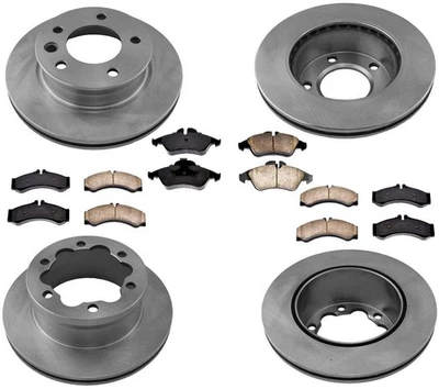 Front Rear Rotors Brake Pads For Dodge Sprinter 16 Rim 285MM 11 1/4 Inch 2003-06 - Imagem 1 de 4
