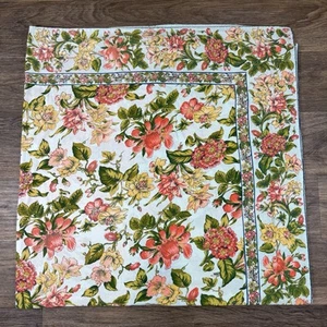 56" X 112” April Cornell Blue Floral Long Cotton Tablecloth Multicolor - Picture 1 of 5
