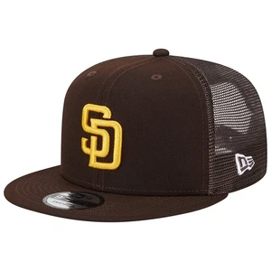 Men's New Era Brown San Diego Padres Team Color Trucker 9FIFTY Snapback Hat - Picture 1 of 6