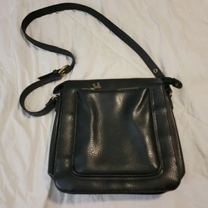Relic Black Pebbled Purse Multicompartment NWOT RL6154 11x11 Inch Gold Zipper - Picture 1 of 10