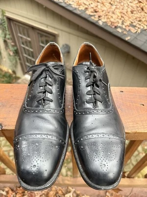 Zapatos de cuero Church's England grado personalizado negro medallón puntera brouge 11.5E Foto 1 de 4