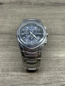 Citizen Men’s Eco-Drive Chronograph Alarm P.Calendar Bracelet Watch E810-H27074 - Picture 1 of 17