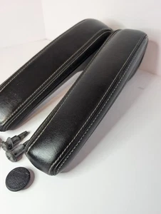 🔥2011-2020 Dodge Caravan Town Country Front Seat Arm Rest Black Leather OEM Set - Picture 1 of 10