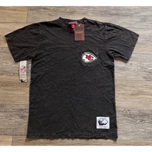 NWT Youth Mitchell & Ness Kansas City Chiefs Throwback Tee - Large (14/16)-Black - Picture 1 of 3