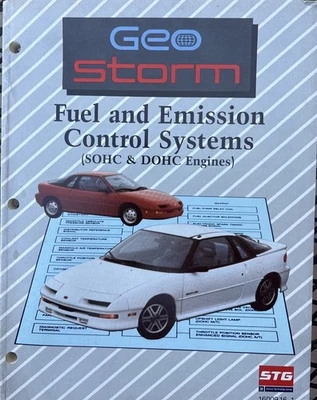 Chevrolet GEO Storm 1990 manual de entrenamiento de emisiones de combustible original Foto 1 de 3