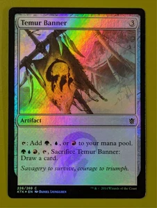 FOIL Temur Banner x1 Khans of Tarkir x1 Magic the Gathering MTG - Picture 1 of 1