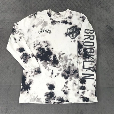 Brooklyn Nets Shirt Hollister Tie Dye Oversized Long Sleeve Women Small - Image 1 of 4