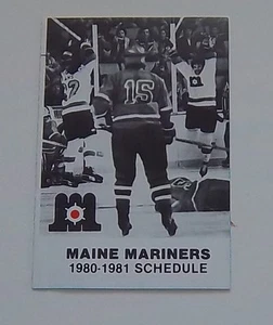  pocket schedules  maine mariners 1980-81 - Imagen 1 de 1
