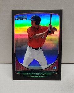 BRYAN HUDSON 2013 Bowman Chrome Draft BLACK REFRACTOR ~ #'d /35 ~ RED SOX