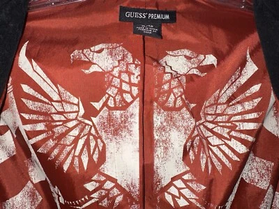 Abrigo deportivo Guess Premium talla XL negro 100 % algodón 3 botones blazer para hombre Foto 1 de 4